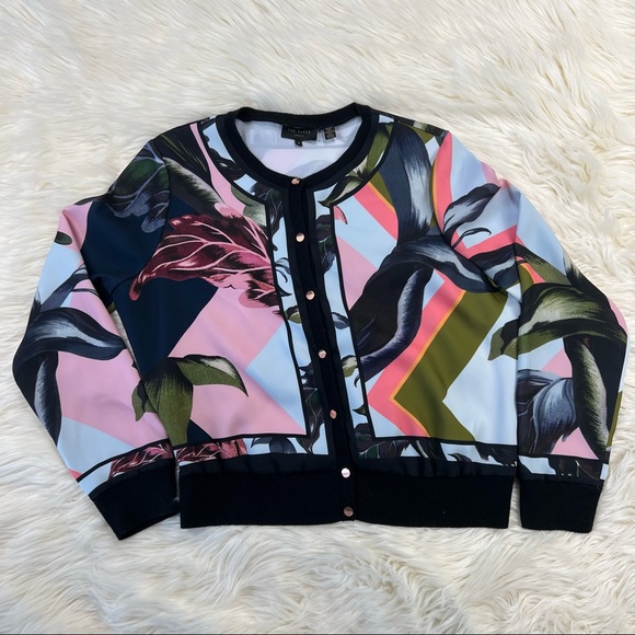 TED BAKER Rose Gold Button Cardigan - Picture 3 of 9